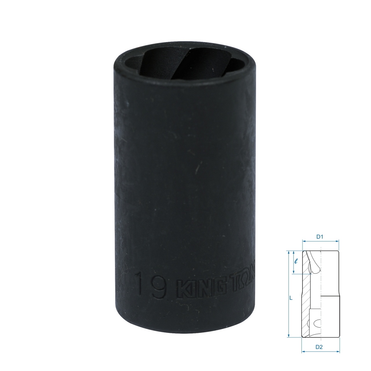 9TD403-19M Головка для поврежденного крепежа 1/2", 19мм KING TONY 