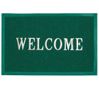 Коврик придверный пористый ComeForte "Welcome" 50х80см Зеленый 30шт/уп