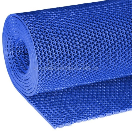 Противоскользящая дорожка ПВХ S-mat Zig Zag 0,9х12м*8 мм Светло-синий 1шт/уп