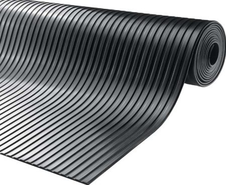 AM-01 Резиновое рулонное покрытие ComeForte «Рифленка» 1*10м Fine Ribbed rubber (мелк.линия)