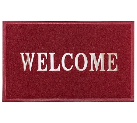 Коврик придверный пористый ComeForte "Welcome" 50х80см Бордовый 30шт/уп