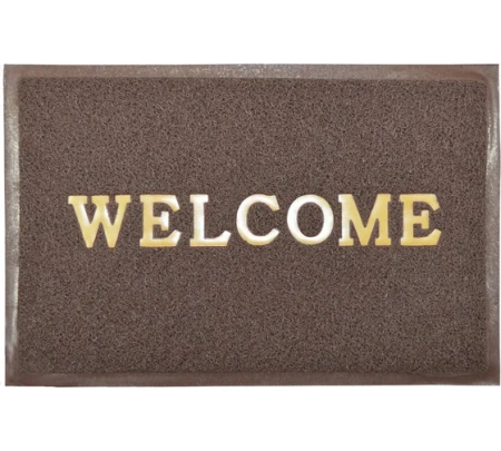 Коврик придверный пористый ComeForte "Welcome" 40х60см Коричневый 30шт/уп