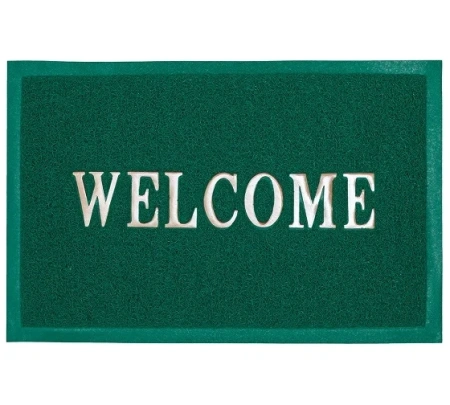 Коврик придверный пористый ComeForte "Welcome" 40х60см Зеленый 30шт/уп