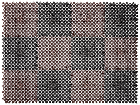 Щетинистое покрытие модульная 42Х56 см из 12-ти сегментов черно-коричневый 20шт/уп