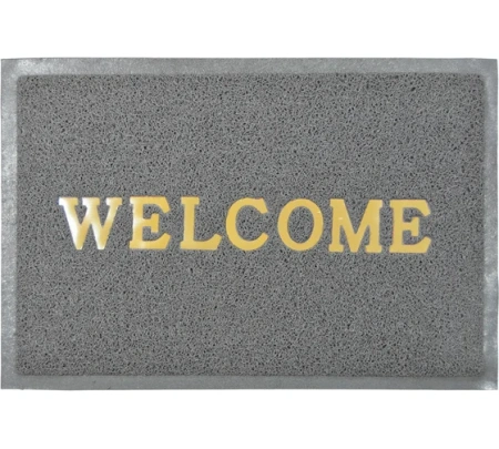 Коврик придверный пористый ComeForte "Welcome" 40х60см Серый 30шт/уп